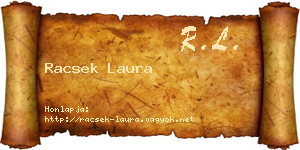Racsek Laura névjegykártya